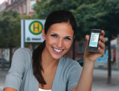 Frau mit Handy